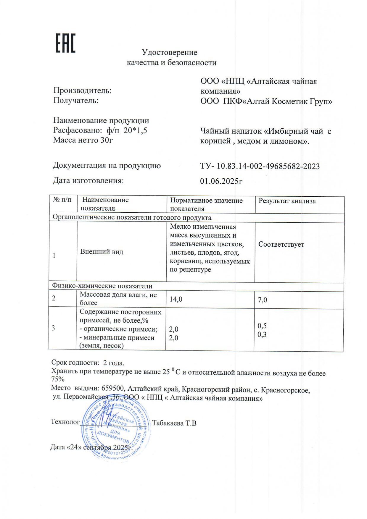 Паспорт №062025